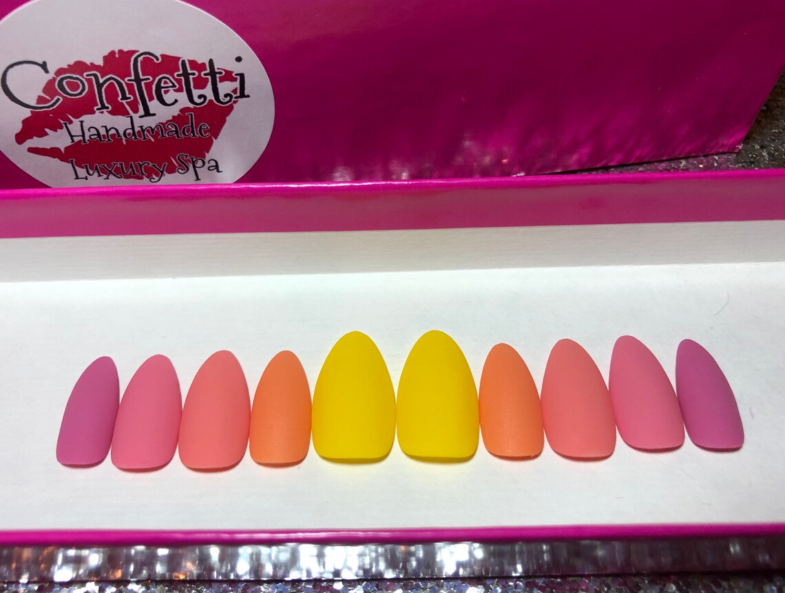 sunset paradise nails