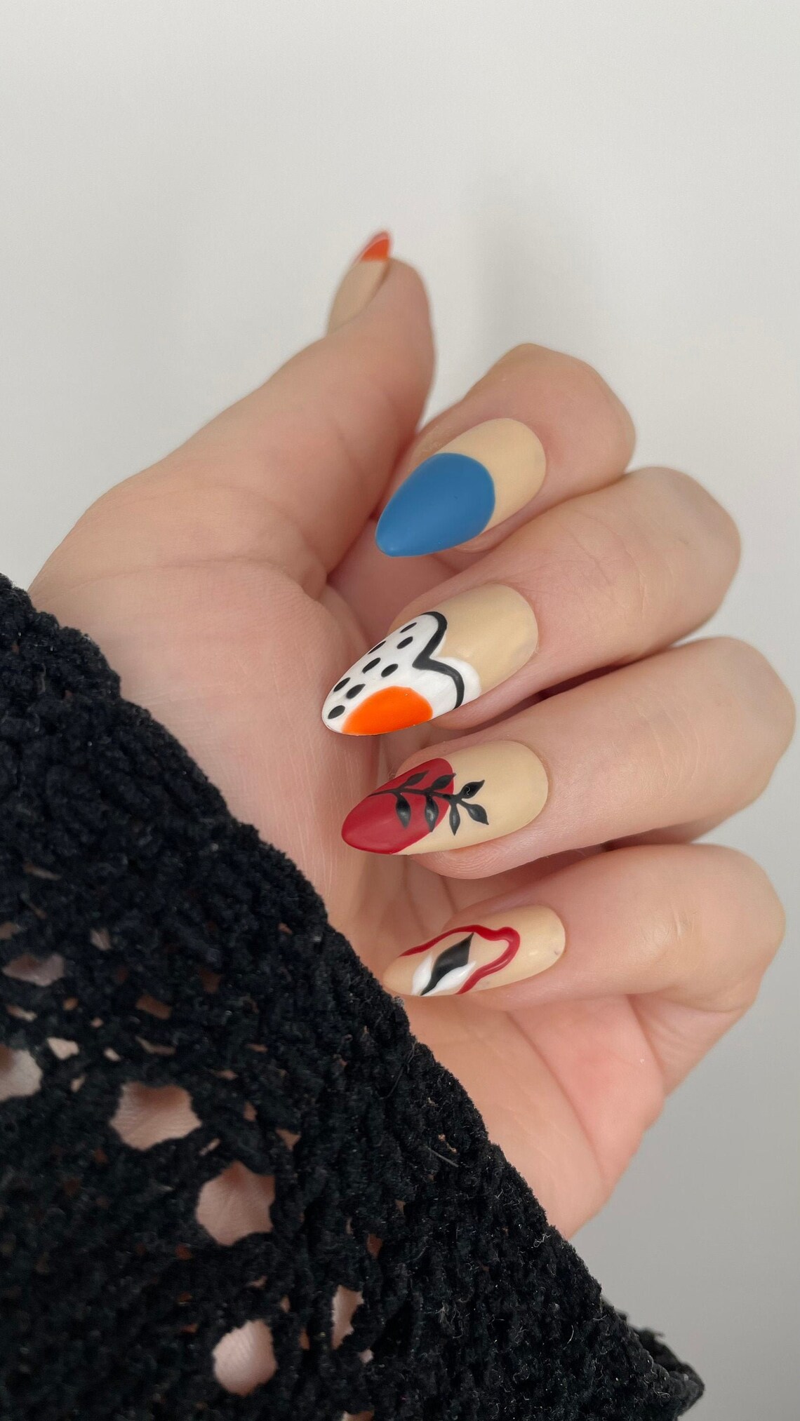 Press on Nails Abstract Art Nails spring nails