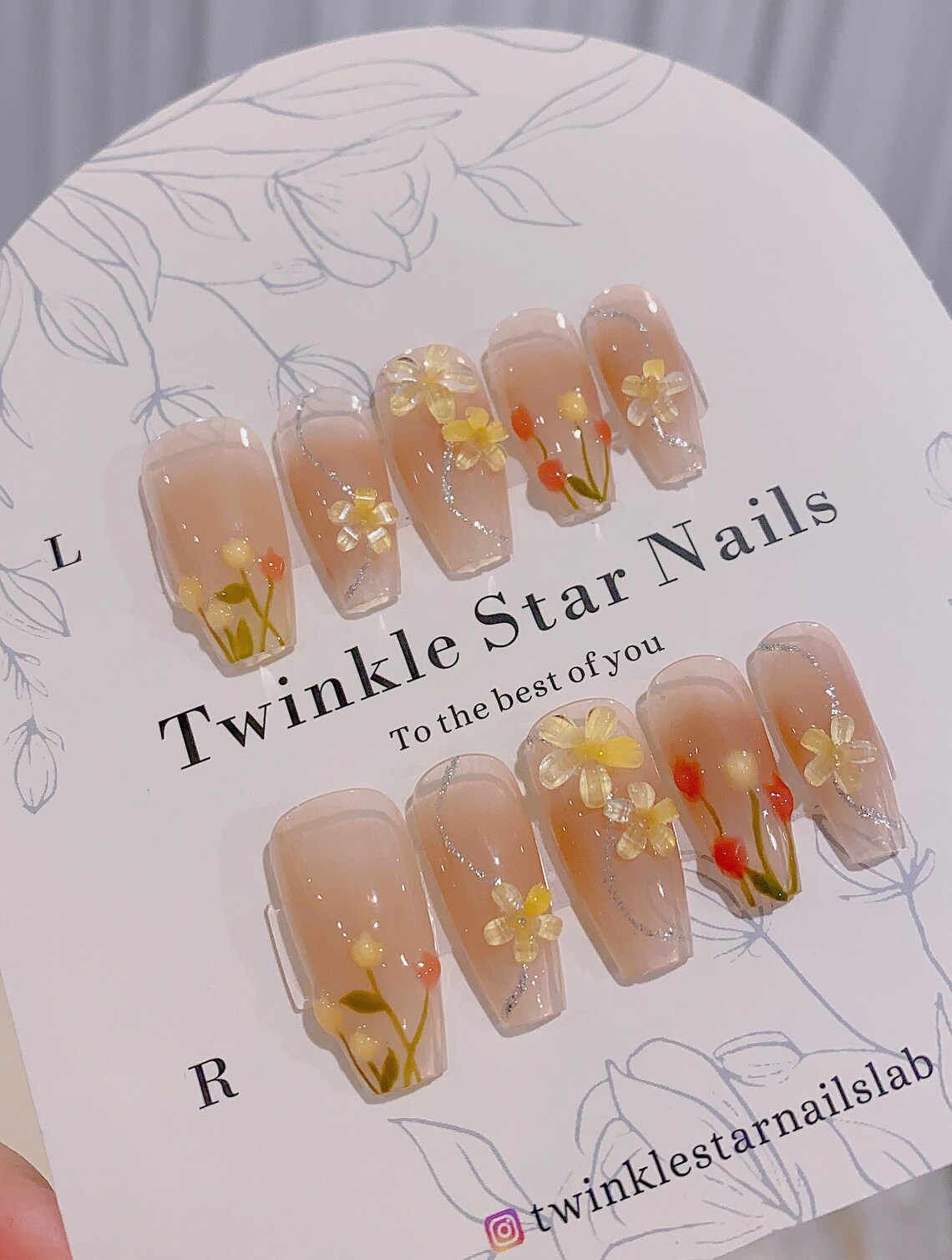 Gorgeous Blooming Yellow Spring Tulip spring nails