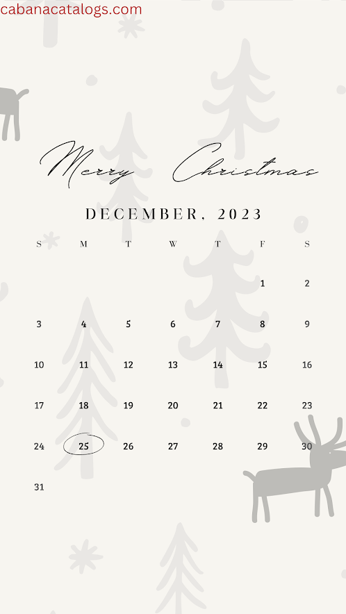 Simple Christmas Calender Wallpaper