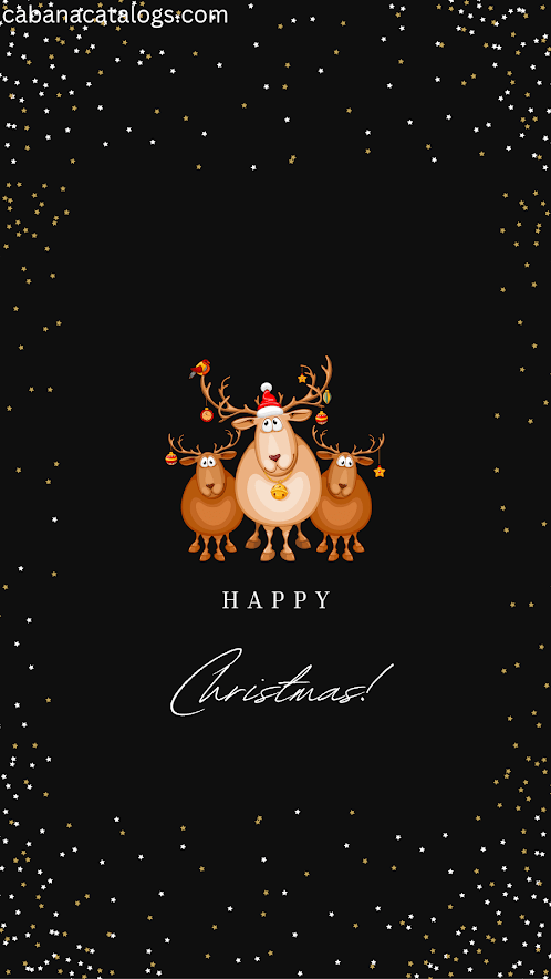 Velvety Black Night Reindeers
