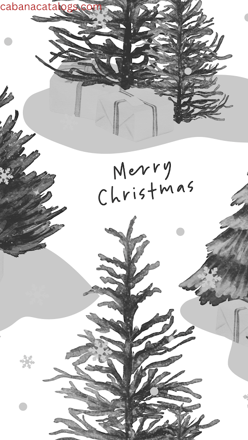 Black And White Christmas Trees