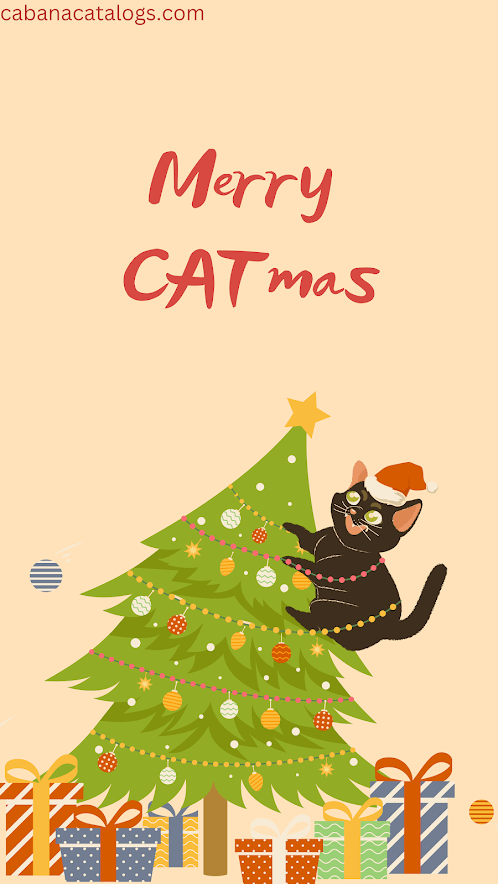 Cute Christmas Cat Wallpaper