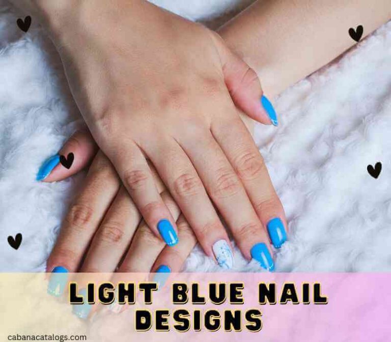 light blue nail designs