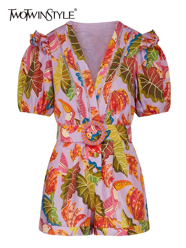 Farm Rio Off-White Macaw Bloom Organic Cotton Romper knockoff