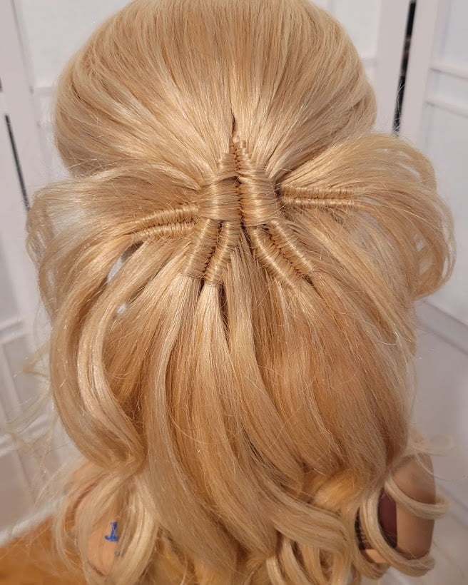 Bridesmaid Hairstyles Medium Length: Star Infinity Braid Ponytail