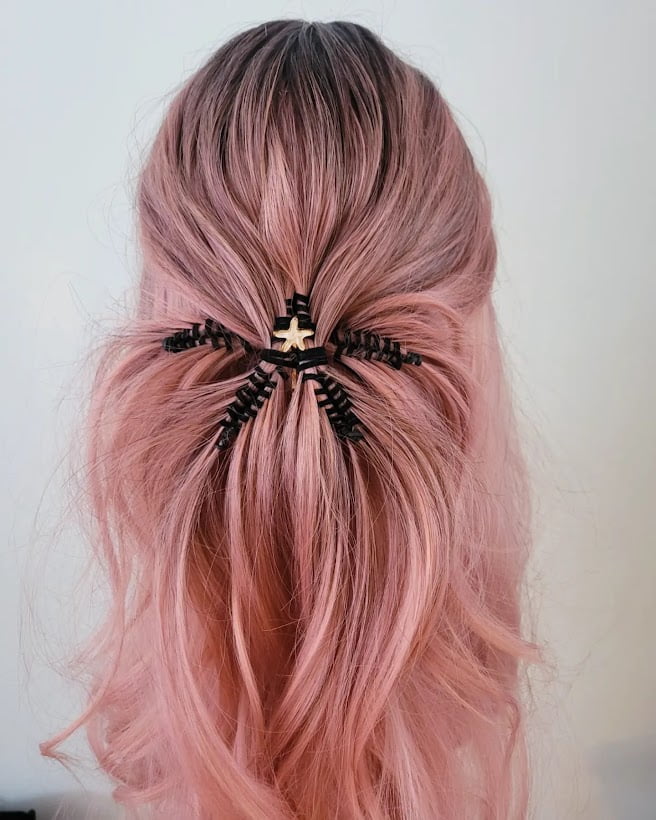 Bridesmaid Hairstyles Medium Length: Star Infinity Braid Ponytail