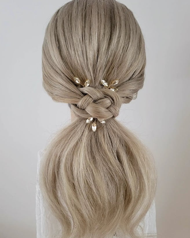 Bridesmaid Hairstyles Medium Length: Celtic Knot Ponytail