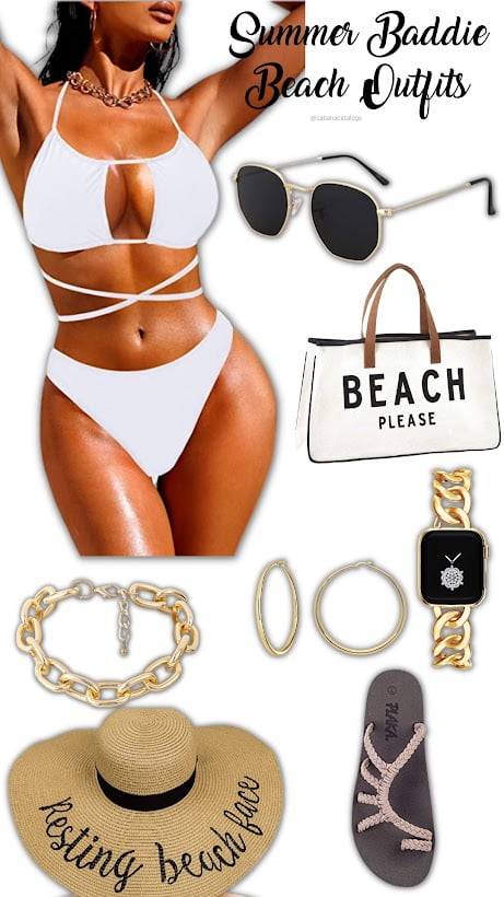 SUMMER BADDIE BEACH OUTFIT IDEAS
